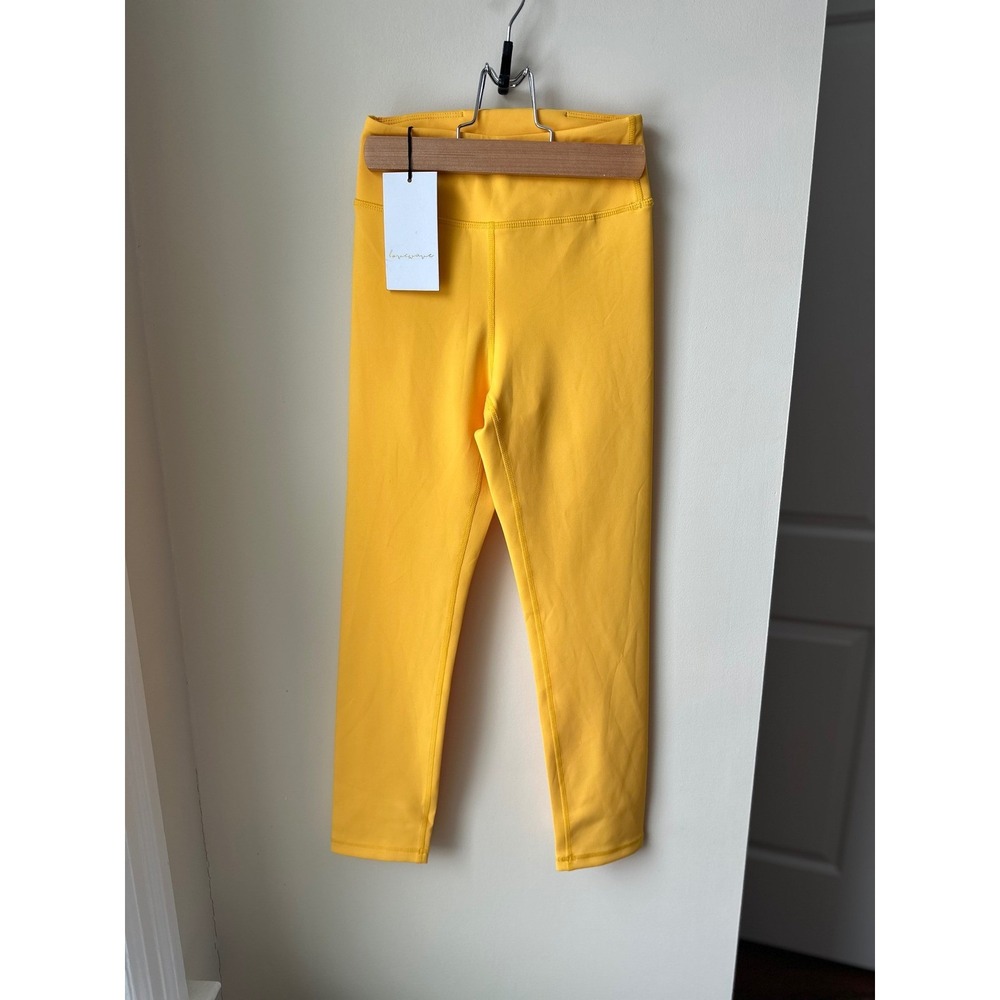 Lovewave Marigold Yellow Luka Activewear Set Strappy Sports Bra and Leggings NEW - Picture 7 of 8